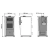 Kép 5/7 - Hunor Vera Oven sütős, vízteres kandalló öntvény tűztérrel, bordó (24kW)