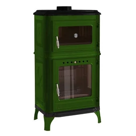 Hunor 8010 öntvény sütős kandalló türkiz, 7 kW
