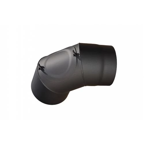 Füstcső könyök tisztító nyílással 130mm (1,5mm)